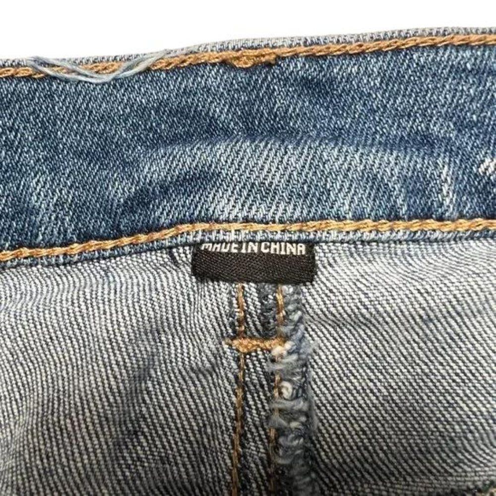 Blank NYC Women's Blue Denim Mid Rise The Fulton Roll Up Boyfriend Shorts Summer - Picture 10 of 13